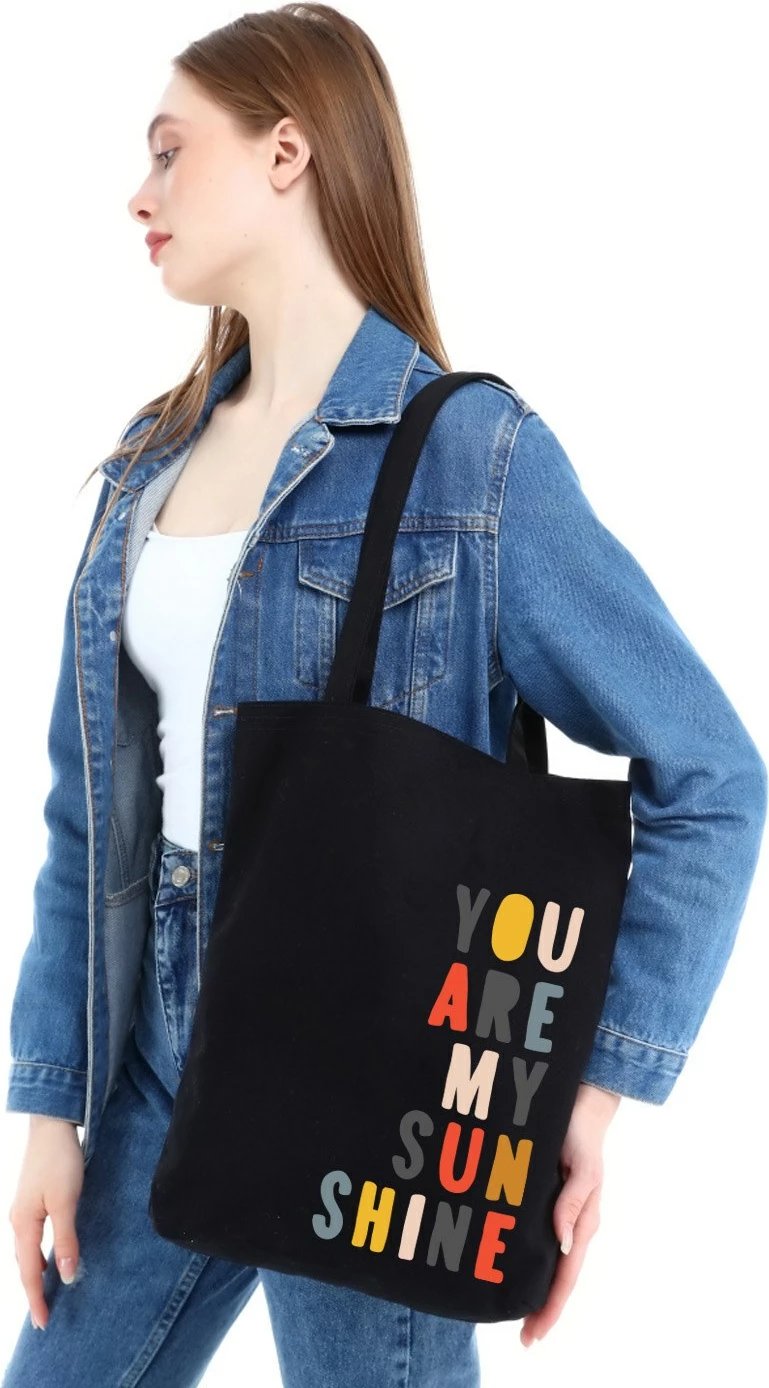 Çantë tote Zoozie Bags, e zezë, 35x40x8cm