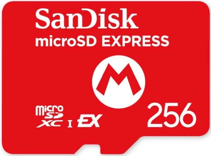 microSD Express Sandisk 256GB për Nintendo Switch 2 kuqe