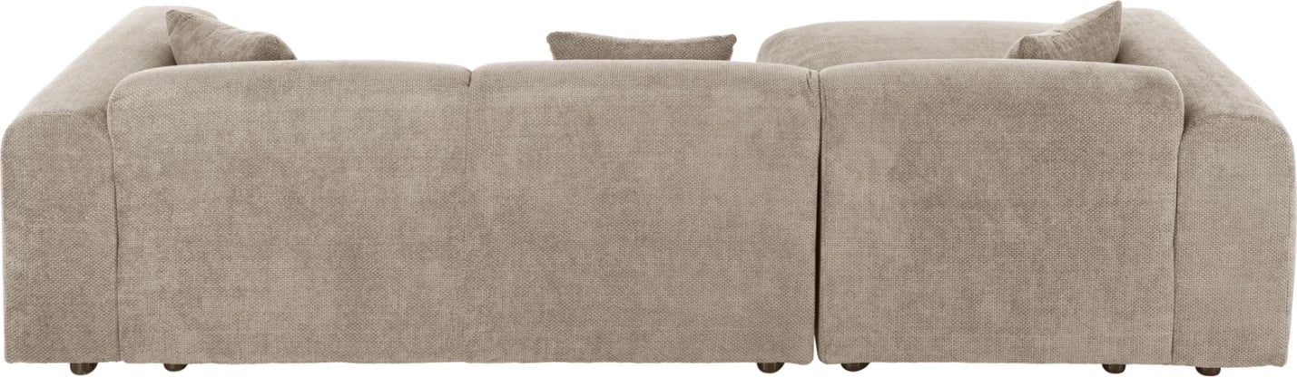 Divan qoshe BRICKEN FH3275.01L, pëlhurë bezhë, 110-282x98-160x72H cm