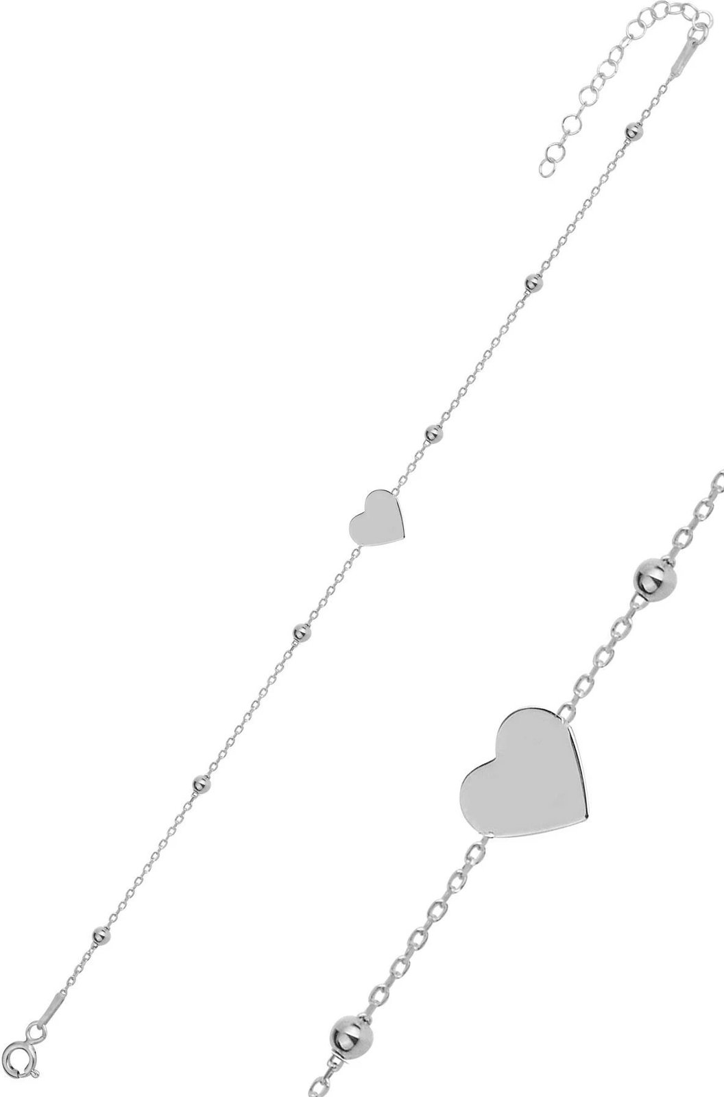 Byzylyk argjendi Jumeon, zemër, SGTL11864, ngjyrë argjendi