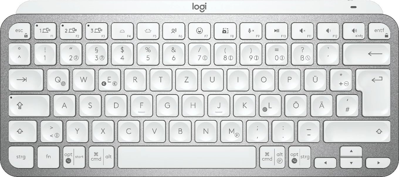 Tastierë wireless Logitech MX Keys Mini, QWERTZ, LED, gri