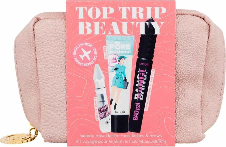 Set make-up Benefit The Porefessional Pore Primer 22ml + Gimme Brow Brow Volumizing Fiber Gel 3g 3 Neutral Light Brown + Bad Gal Bang! Volumizing Mascara 8.5g Intense Pitch Black për femra