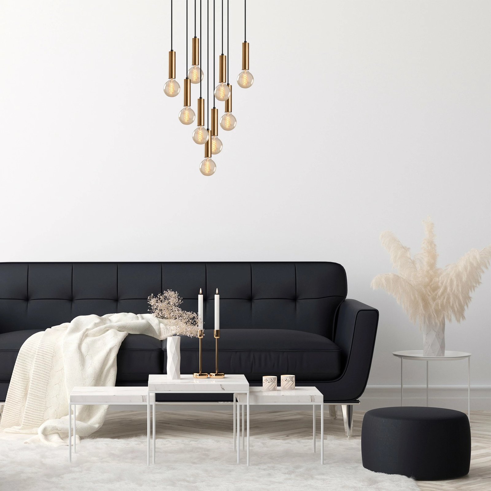 Kandil Opviq, Tempo - 6027, ngjyrë vintage, trup metalik, 50x50cm, lartësi e rregullueshme