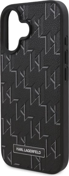 Mbështjellës Karl Lagerfeld Hot Stamp MagSafe për iPhone 16, i zi