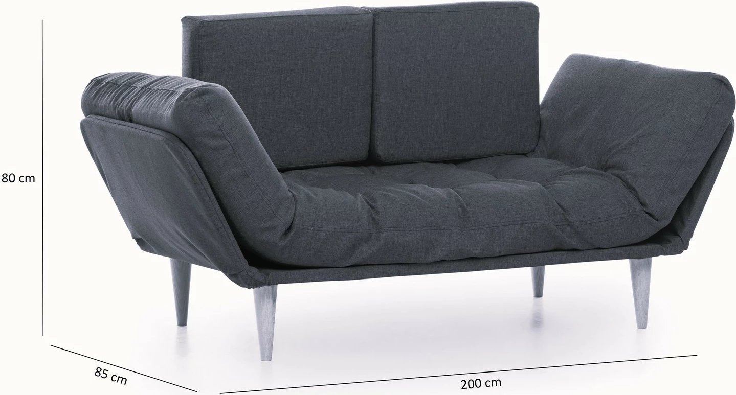 Divan-krevat treshe, ngjyrë e kuqe e errët, Nina Daybed, Atelier del Sofa, GR105