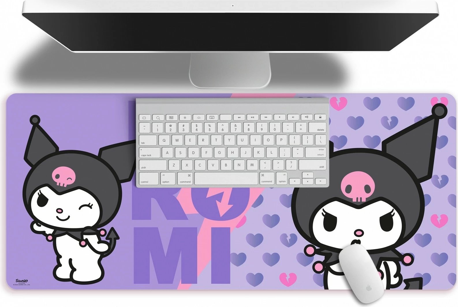 Mauspad Kids Euroswan KU00024, 80x35 cm, dizajn Kuromi Hello Kitty, multikolor