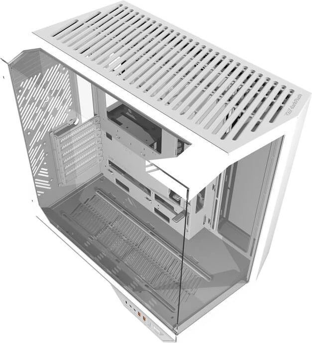 Kasë Darkflash DY470, Midi Tower, xham i temperuar, pa ventilatorë, e bardhë