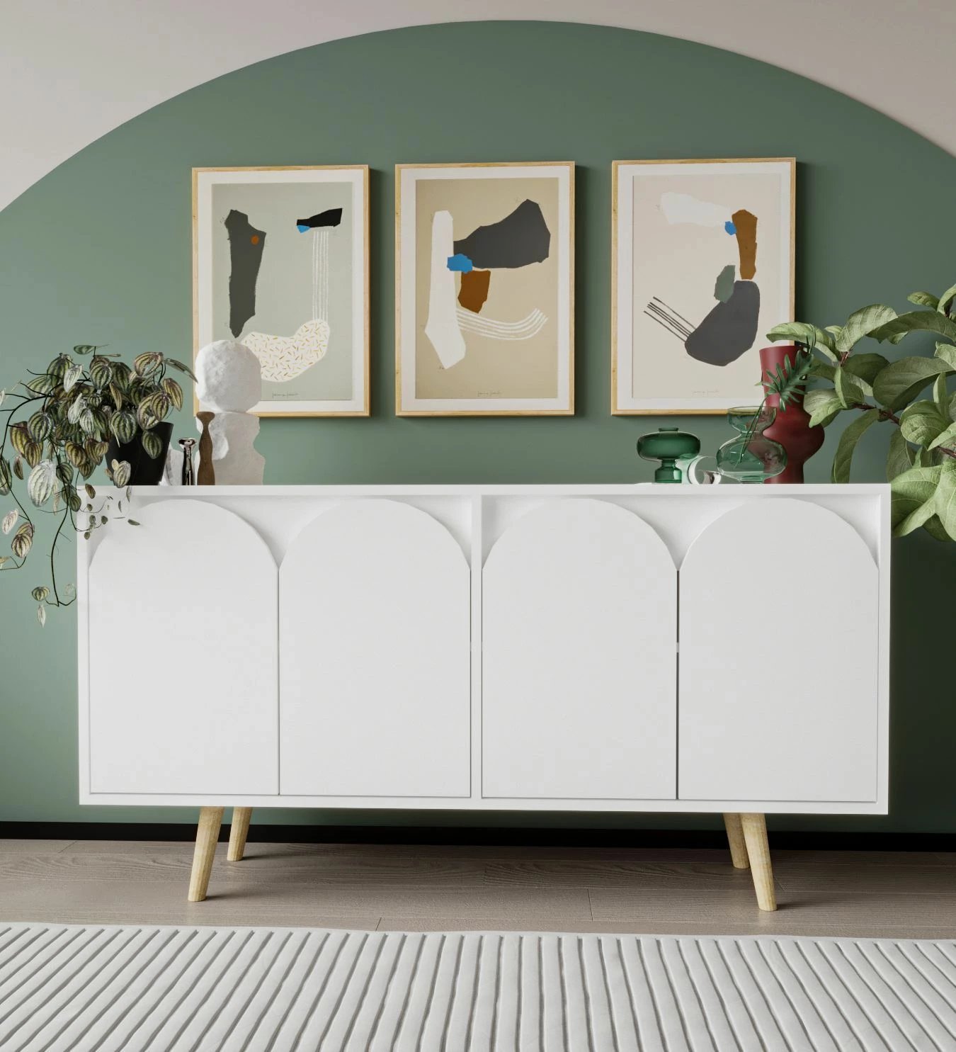 Konsolë Skye Decor, Venezia 150, e bardhë