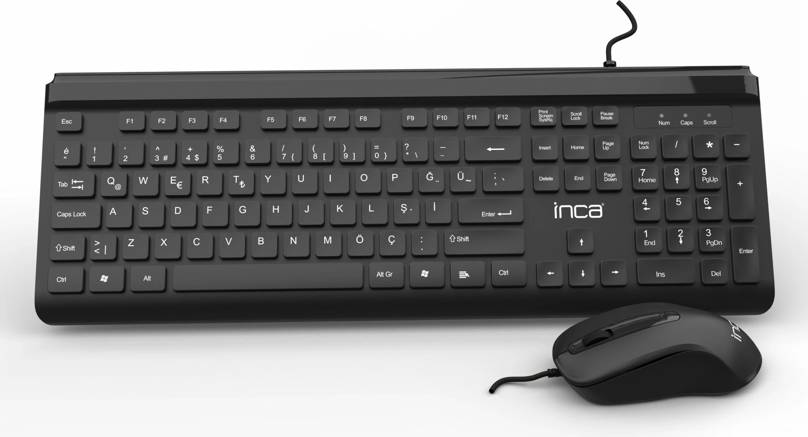 Kasë Inca IMK-377, USB 3.0, dizajn ergonomik, 1.45m, e zezë