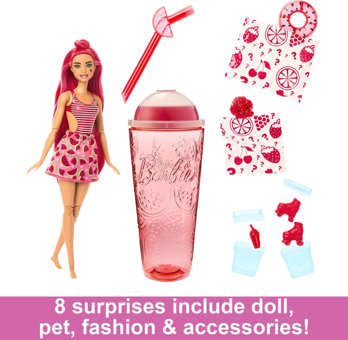 Barbie Pop Reveal Fruit Series - Watermelon Crush Scented Doll & Surprises