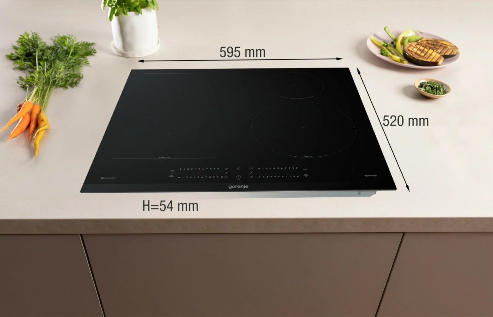 Plitë induksioni Gorenje GI6432BCWF, 4 zona, Touch Control, e zezë