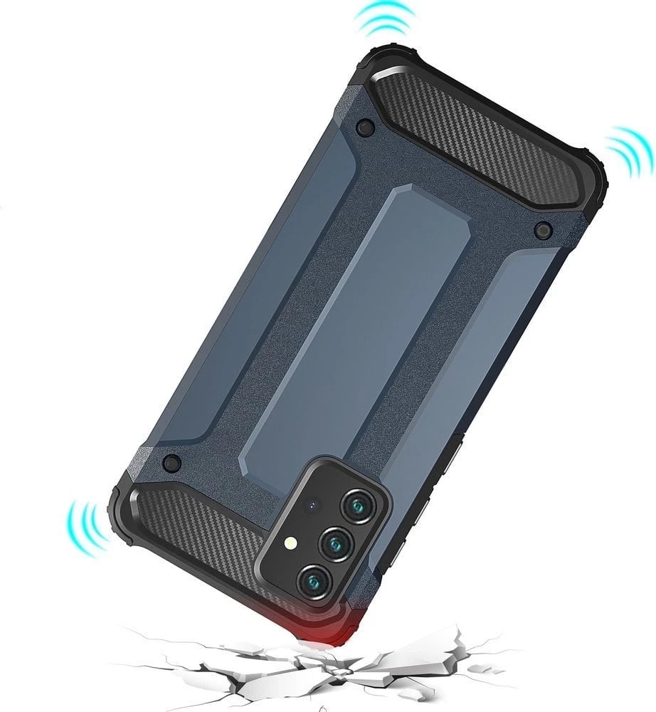 Mbështjellës Hurtel Hybrid Armor për Samsung Galaxy A36, Blu