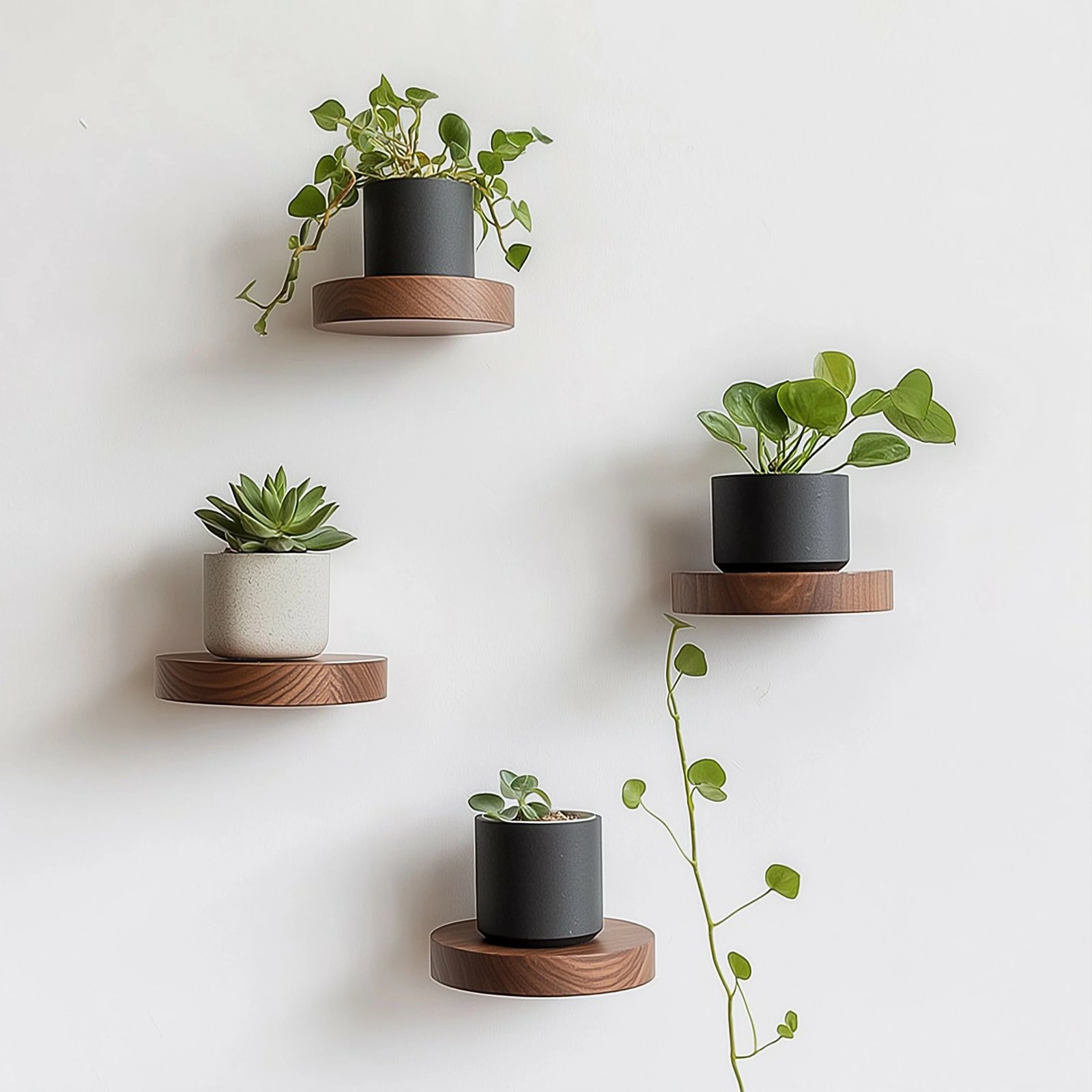 Raf dekorativ prej druri për mur, Skye Decor, Raf282 (4 copë)