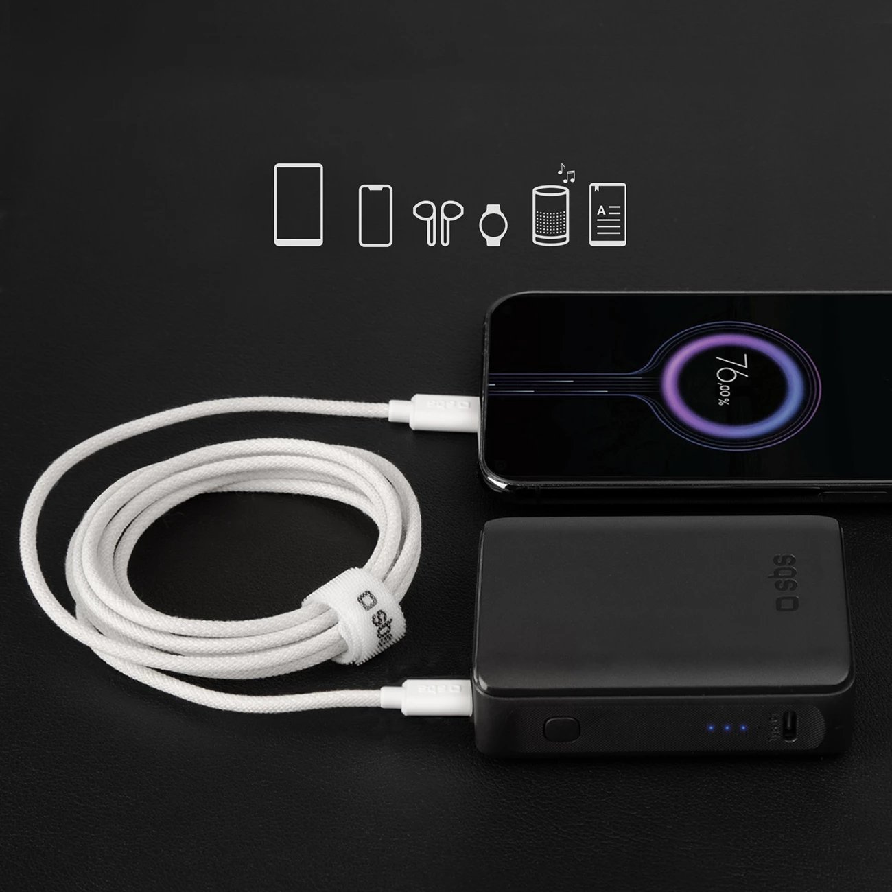 Kabllo USB-C në USB-C SBS TECABLETISSUETCCG, 1.5m, 60W, Gri Kabllo USB-C në USB-C SBS TECABLETISSUETCCG, 1.5m, 60W, Gri