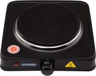 Sobë elektrike një-pllakë, Mesko MS 6508, 1000W, pllakë 150 mm, rregullim 5-nivelësh, e bardhë