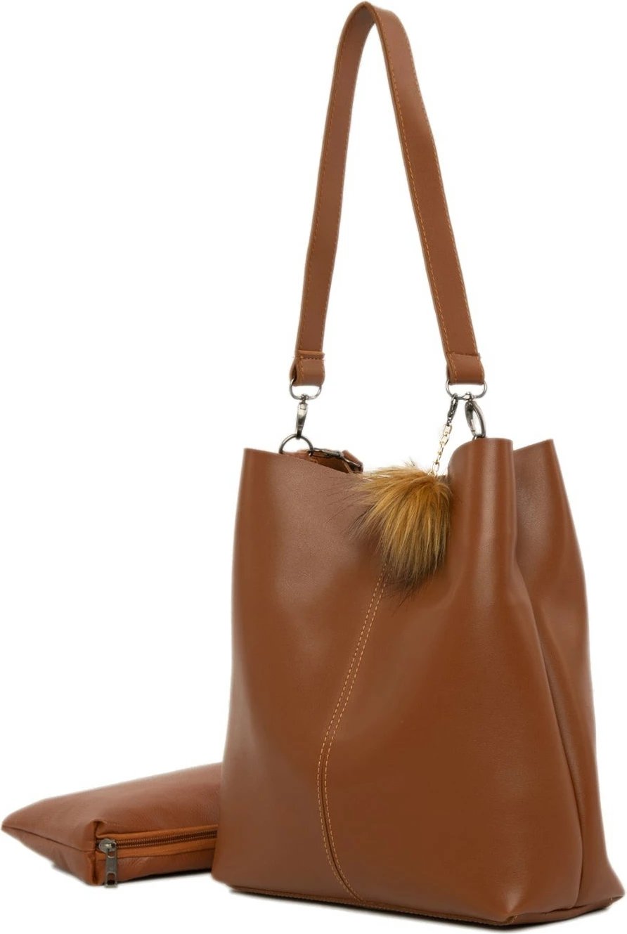 Çantë shpatulle Zoozie Bags, ngjyrë deve, 2770 - 38316