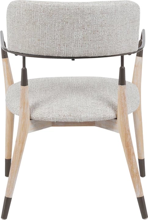 Karrige Sentana, metal-dru, stof bezhë-kafe, 56.5x56x79cm