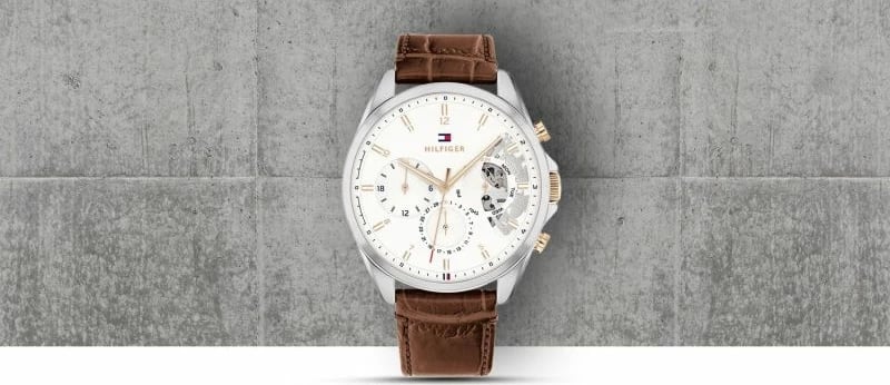 Orë dore për meshkuj Tommy Hilfiger, kafe