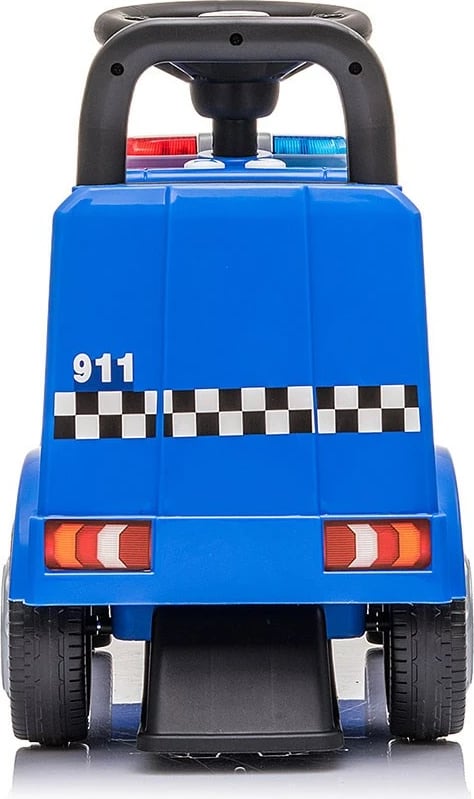 ride-on kamion policie për fëmijë, Milly Mally Mercedes Antos, drita e tinguj, 12–36 muaj, blu