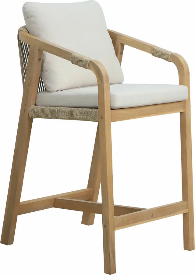 Karrige për bar Terrazzo, dru akacie natyral, 68x55x98