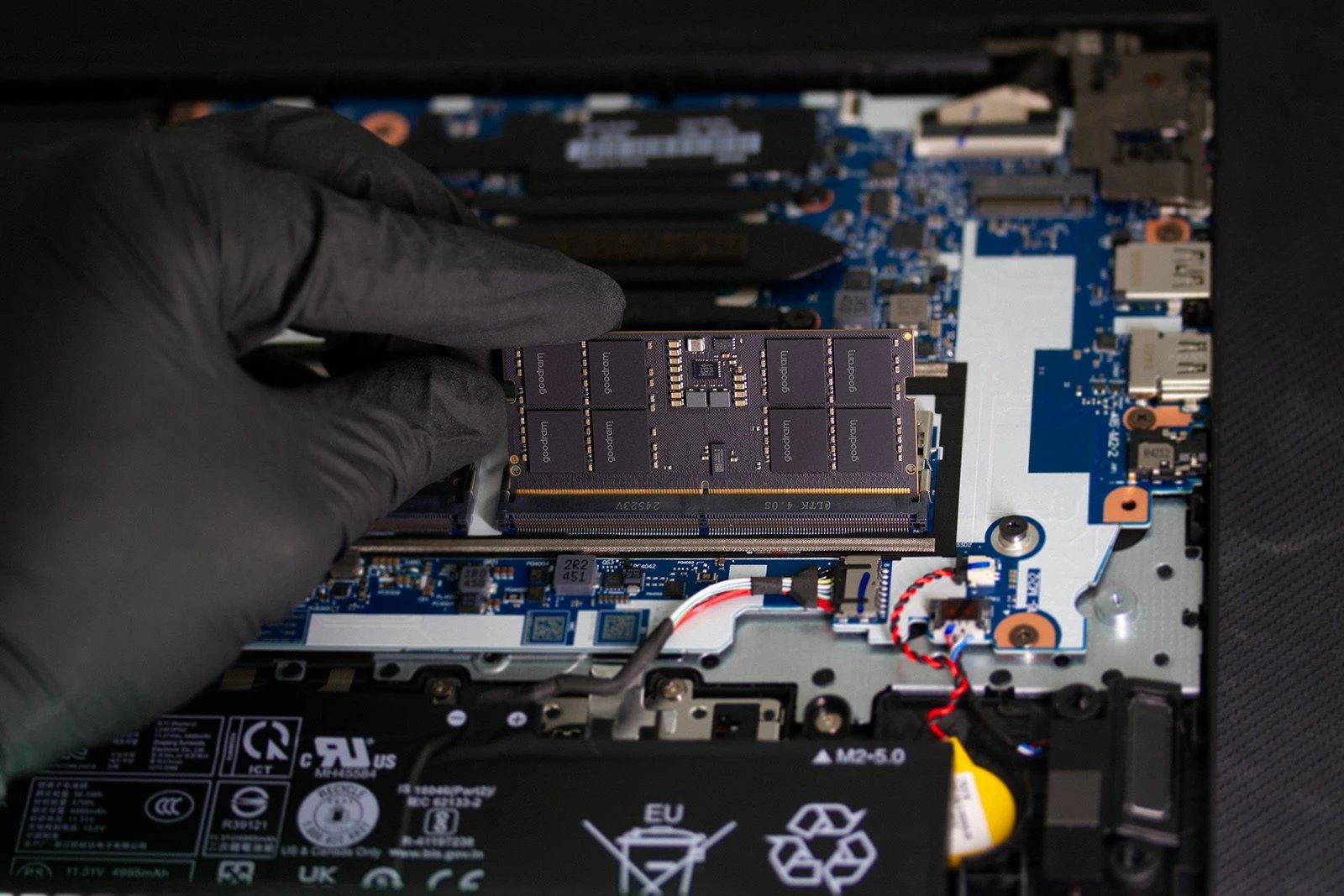 RAM Memorje SODIMM për laptop, GOODRAM, GR00C5-64L52S/32GDC, DDR5 6400 MHz CL52 32GB, set 2x16GB