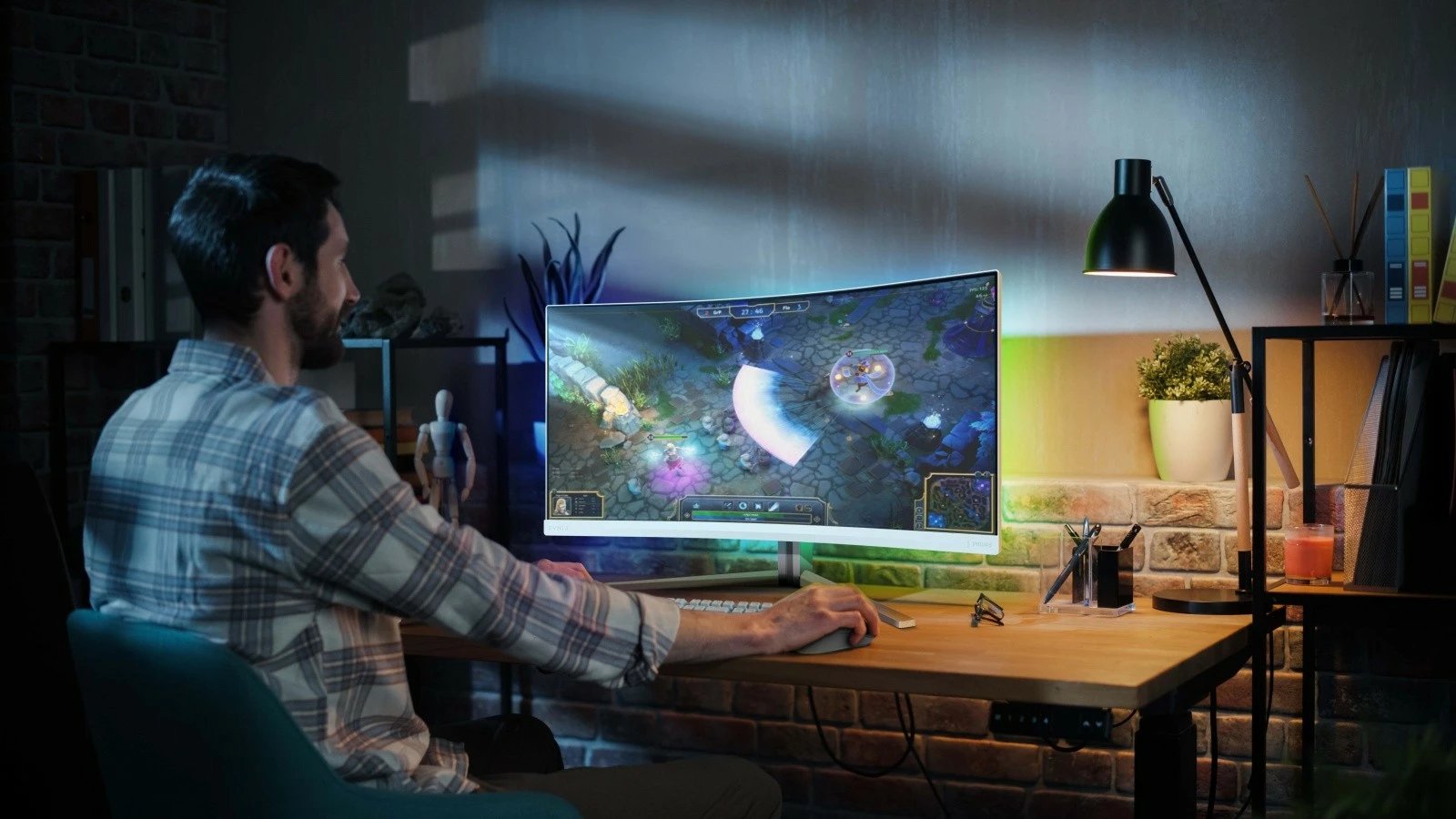 Monitor Philips 34M2C5501A, 34 inç, VA, 180Hz, WQHD, i bardhë