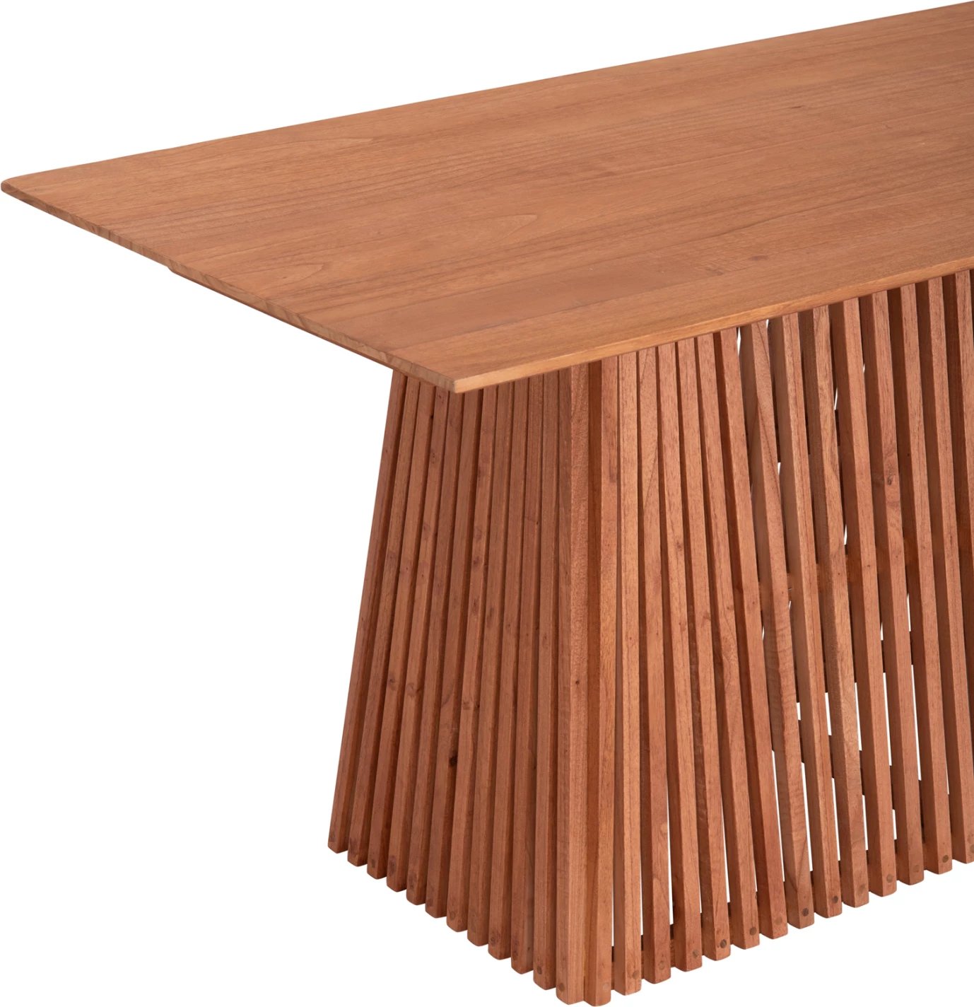 Tavolinë drejtkëndore për ngrënie, druri Mindi, ngjyrë natyrale, 160x79.5x76.5 cm