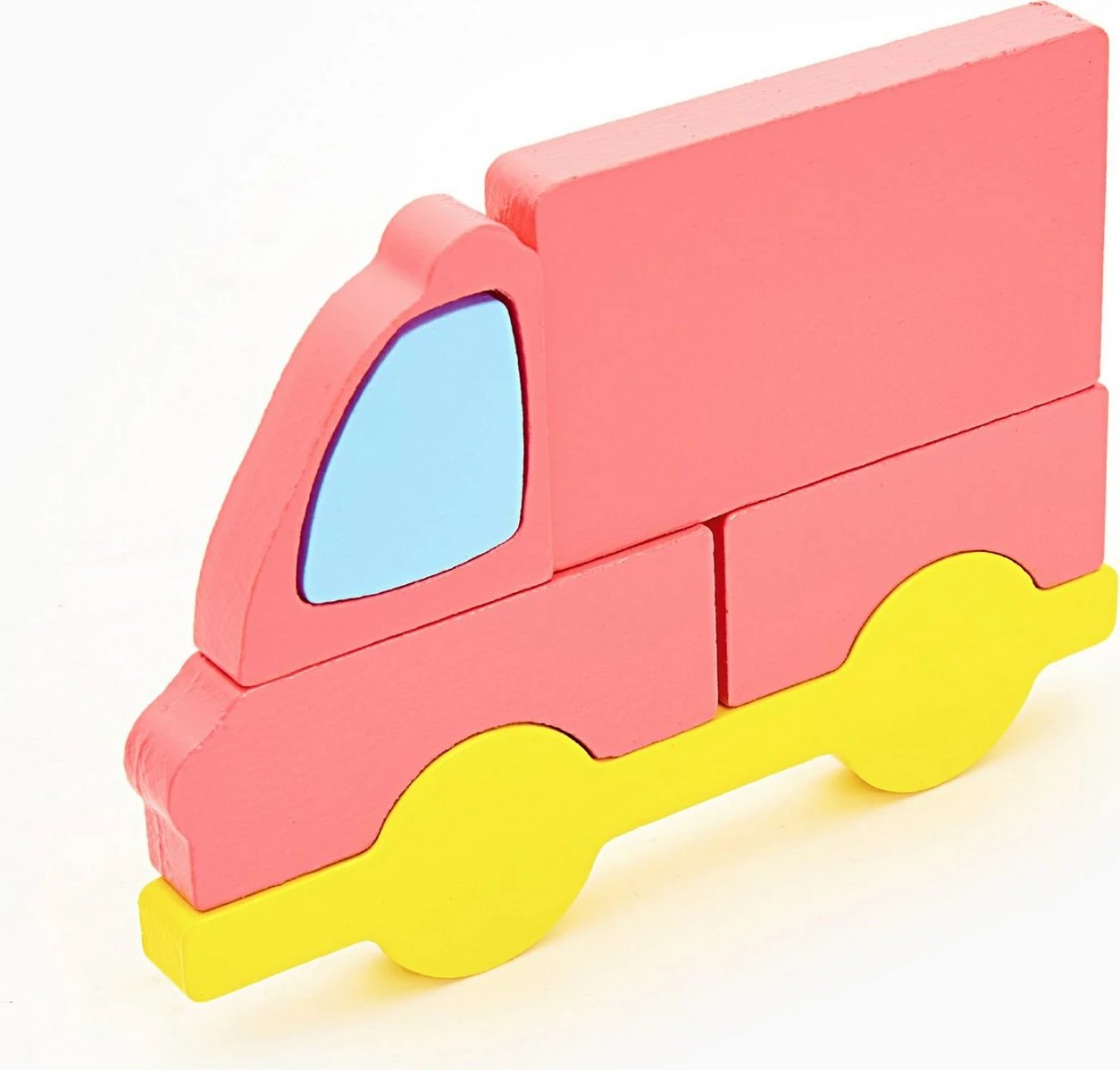 Lodër ambulancë prej druri, ngjyrë rozë dhe e verdhë, Skye Decor