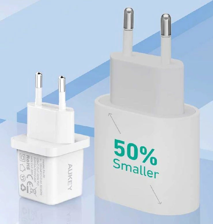 Karikues muri AUKEY PA-F5 OEM, 20W, 1x USB-C, i bardhë