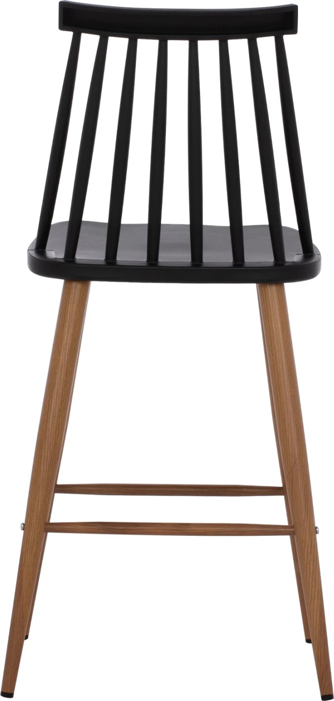 Karrige për bar FH9300.02, ngjyrë e zezë dhe natyrale, 43x45x97 cm, set prej 2 copë