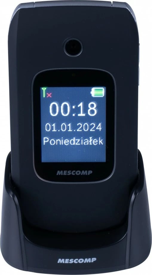 Celular Mesmed MT-184 BRUNO 4G, ekran 2.8", butona të mëdhenj, i zi/argjendtë