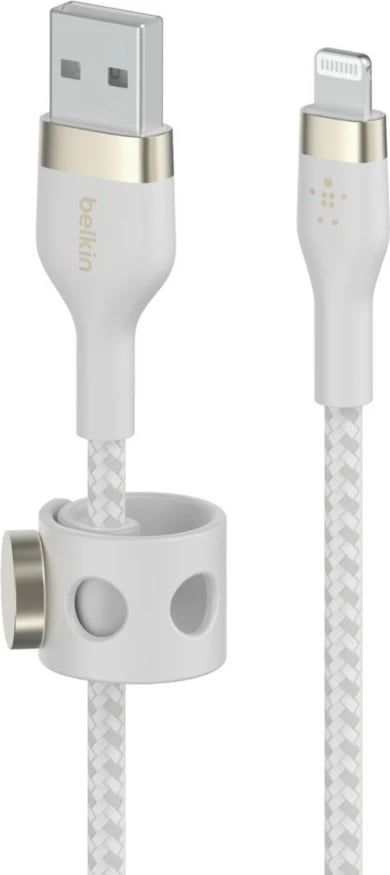 Kabllo Belkin CAA010BT1MWH, 1 m, USB A në USB C/Lightning, Bardhë