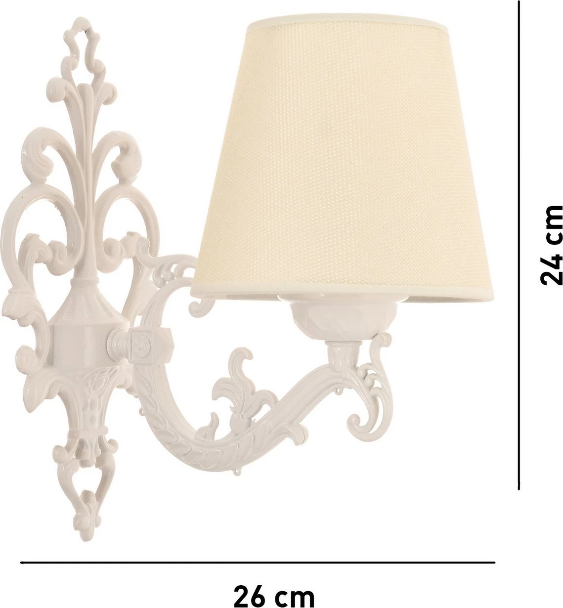 Llambë muri Opviq Claire, krem dhe e bardhë