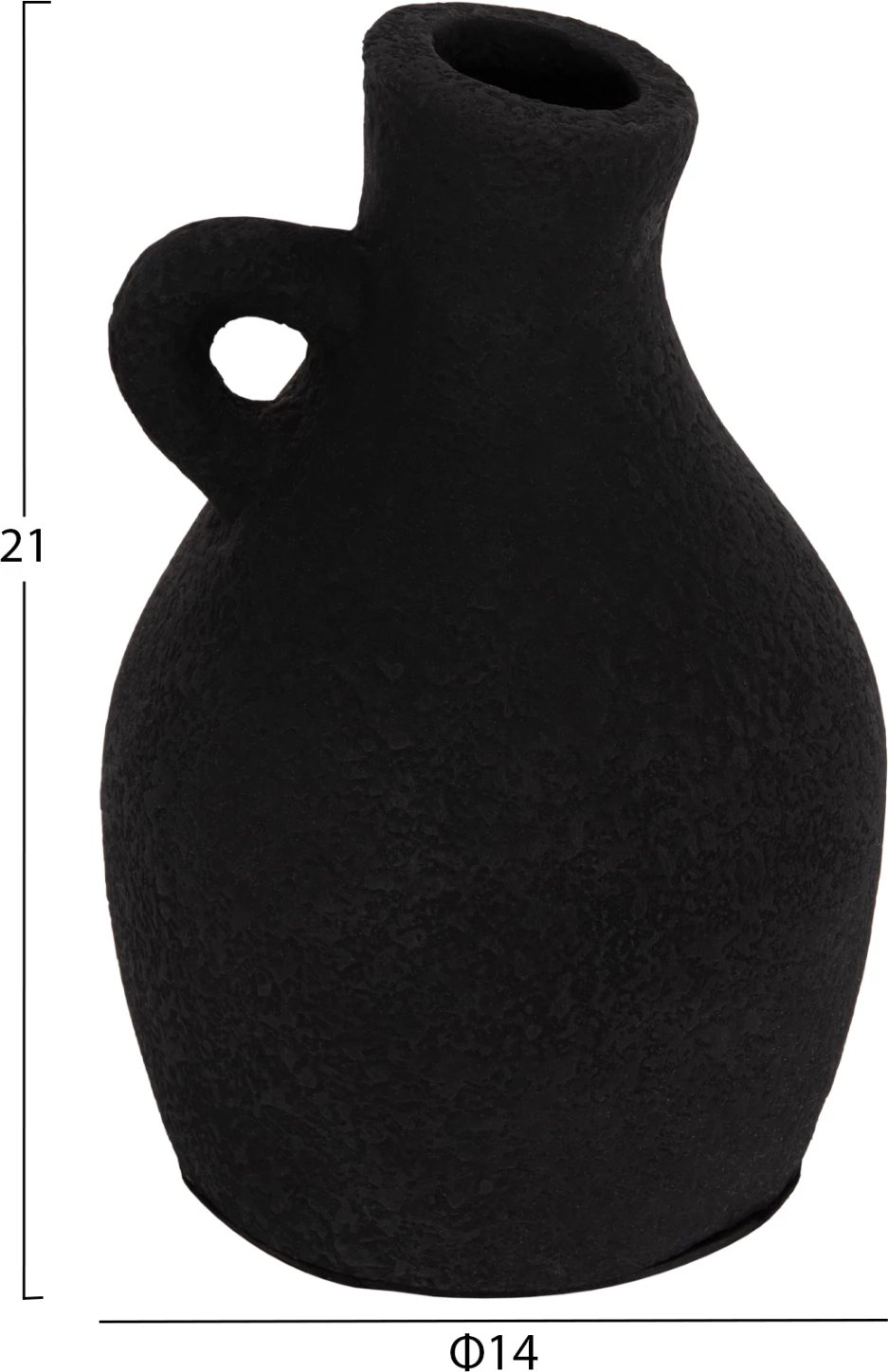 Vazo dekorative tavoline DECANT, terrakotë e zezë, FH4667.01L, 14x21cm Vazo dekorative tavoline DECANT, terrakotë e zezë, FH4667.01L, 14x21cm