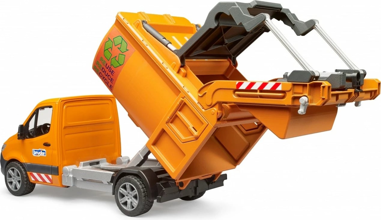 Kamion pastrimi lodër BRUDER MB Sprinter City, plastikë, portokalli, 1:16