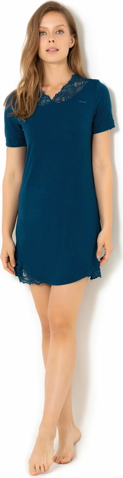 Këmishë nate Jumeon, ngjyrë petrol green, 002-000323