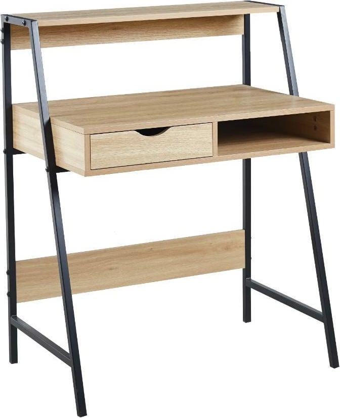 Tavolinë Nextdeco me kornizë metalike, sipërfaqe druri, Y99.7x50x80cm