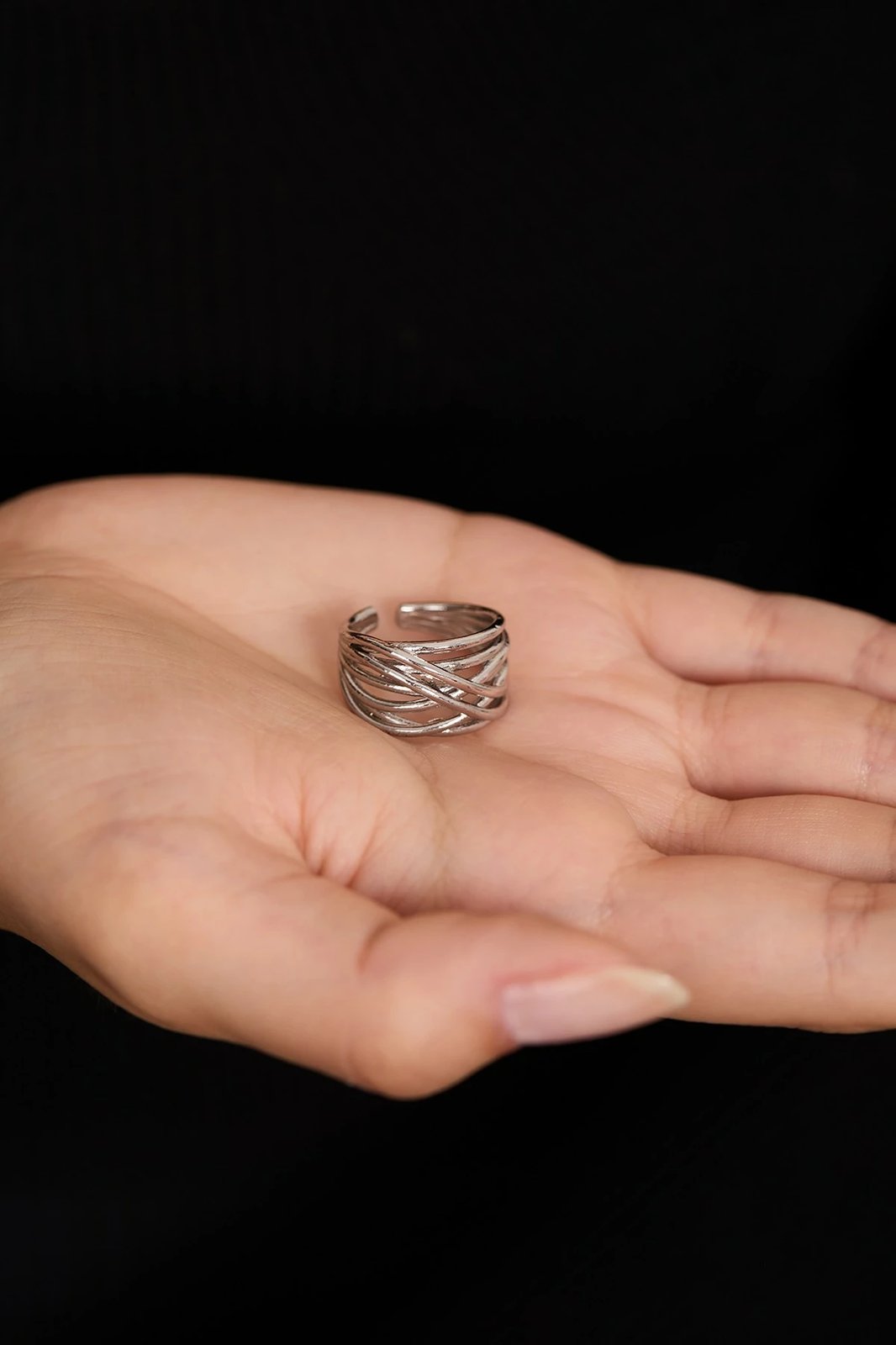 Unazë metali, ngjyrë argjendi, Elika, ELKABBJ0002