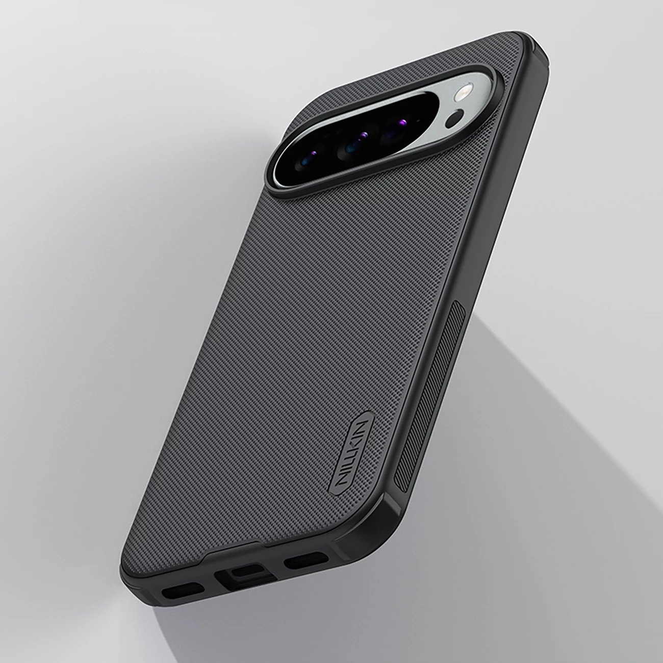 Mbështjellës Nillkin Super Frosted Shield Pro Magnetic për Google Pixel 10/10 Pro, kompatibil me MagSafe, PC+TPU, profil i hollë, i zi