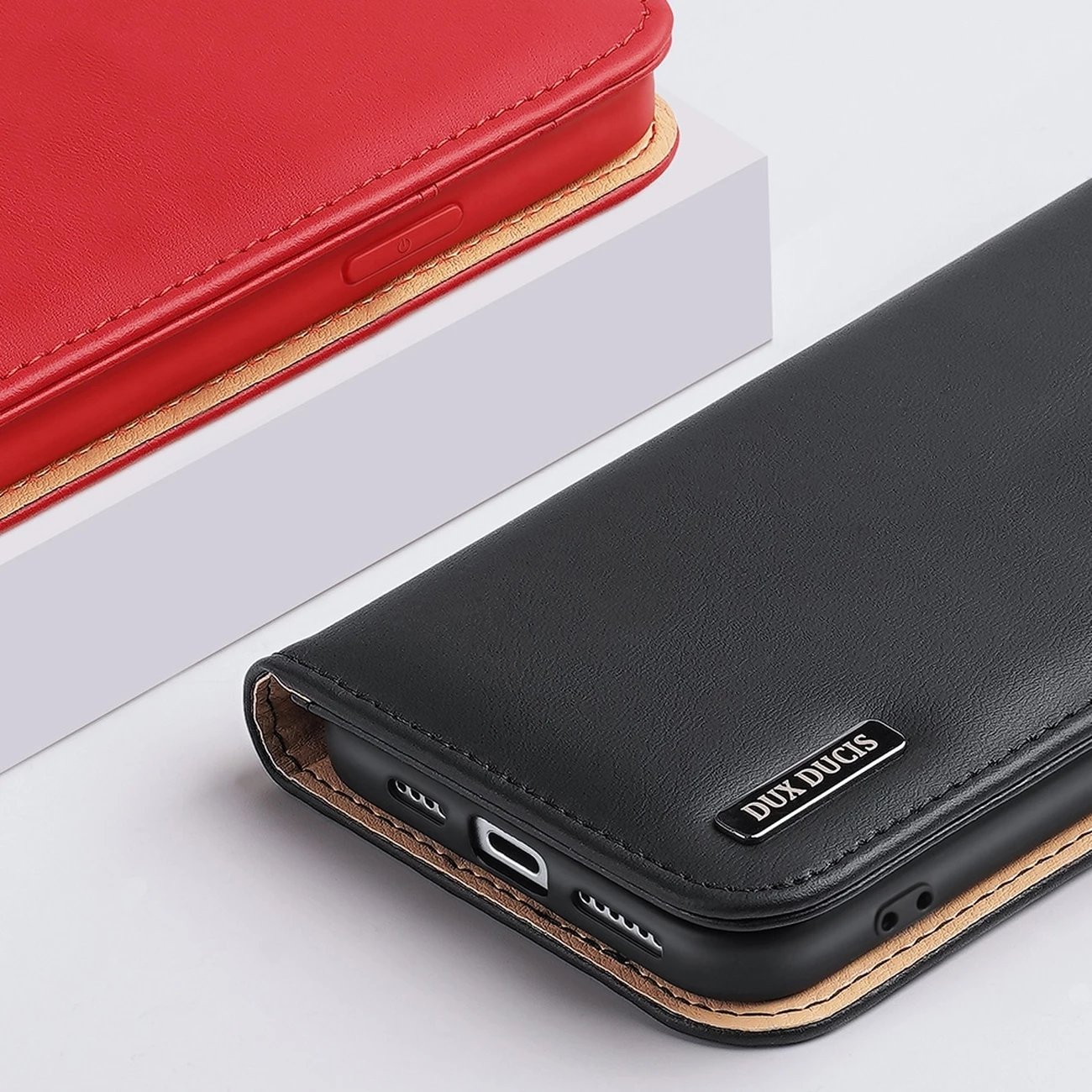 Mbështjellës Dux Ducis Hivo për iPhone 14 Pro Max, lëkurë natyrale, kafe Mbështjellës Dux Ducis Hivo për iPhone 14 Pro Max, lëkurë natyrale, kafe