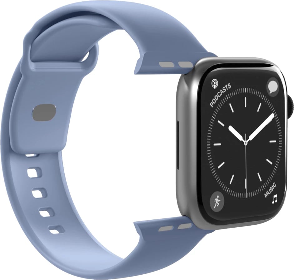 Rrip për Apple Watch, Puro, Icon, 38/40/41/42 mm, silikon, blu, set 2 rripa (S/M, M/L)
