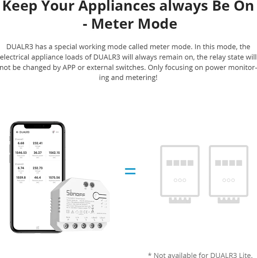 Ndërprerës SONOFF DUALR3