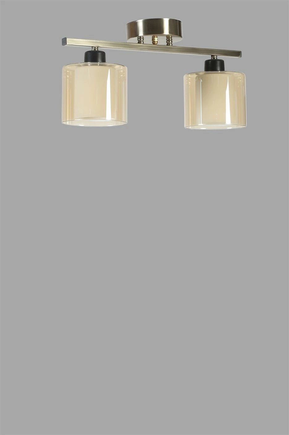 Llambë tavani Opviq, Yeni Nomi 2 Li, krom mat, gotë ngjyrë amber Llambë tavani Opviq, Yeni Nomi 2 Li, krom mat, gotë ngjyrë amber