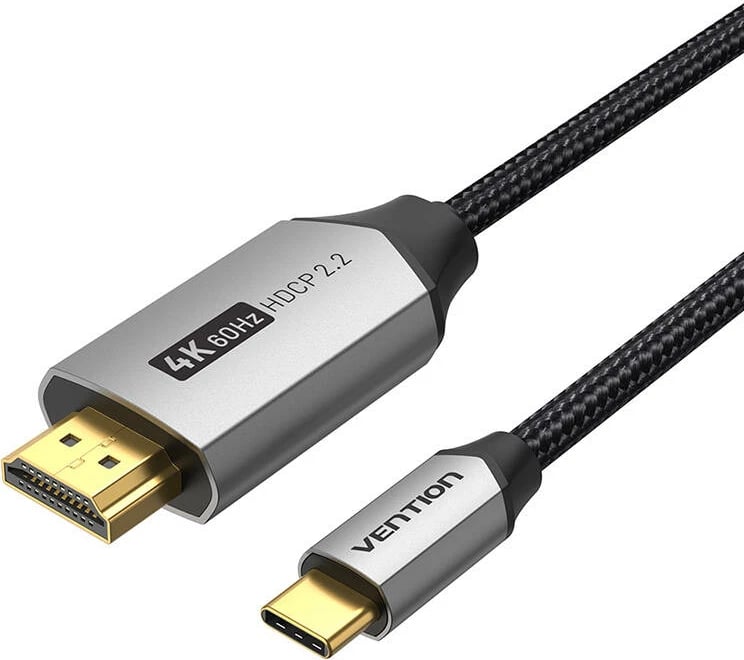 Kabllo USB-C në HDMI Vention CRBBH, 2m, 4K 60Hz, e zezë