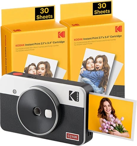 Kamerë portative wireless Kodak mini 2 Retro Shot 2 C210RW, 2.1X3.4 , 30 copë, e bardhë 
