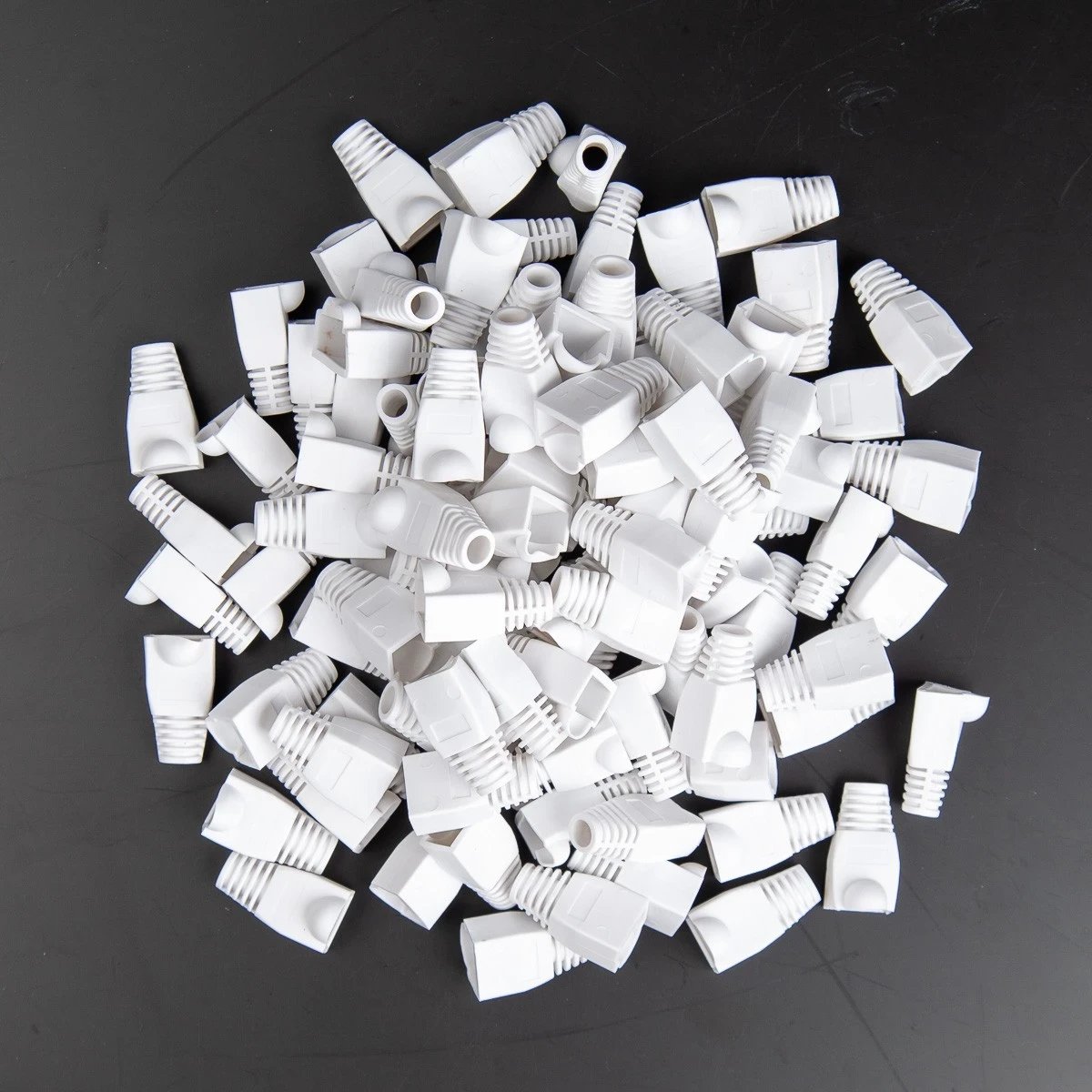 Mbështjellës RJ45 Unitek, 6 mm, 100 copë, e bardhë