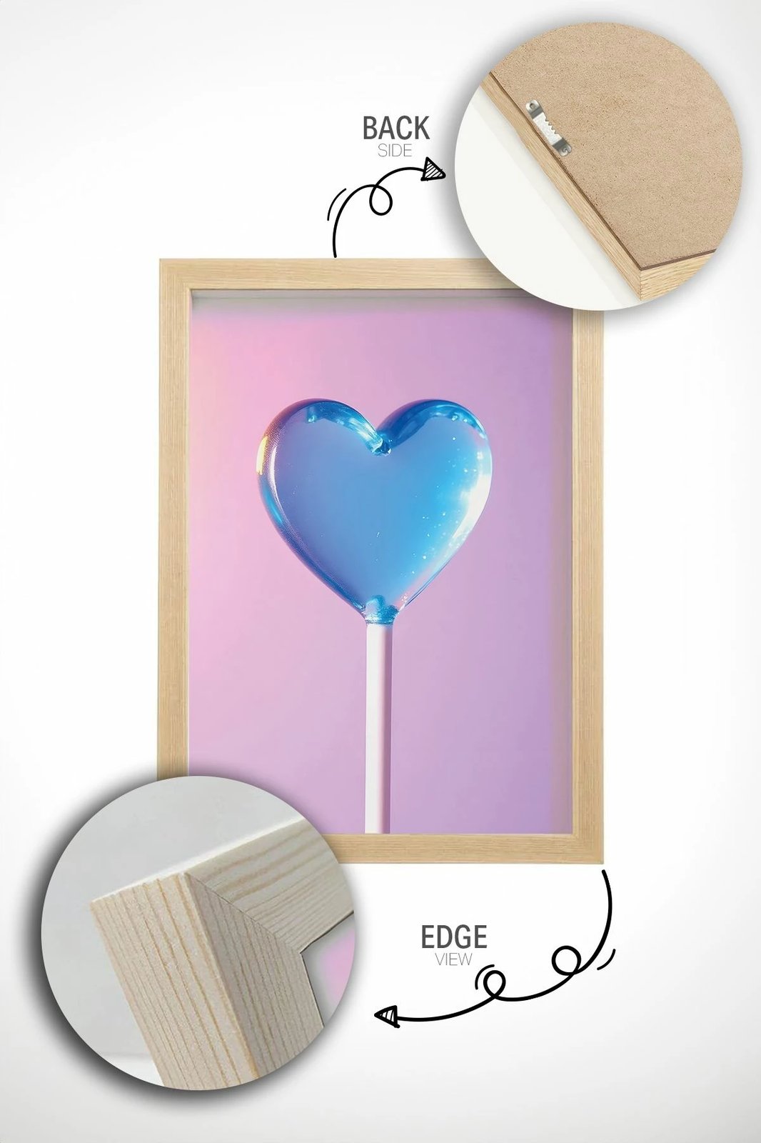 Pikturë dekorative me kornizë, Wallity, Artsrmdl5, shumëngjyrëshe, 33x48cm