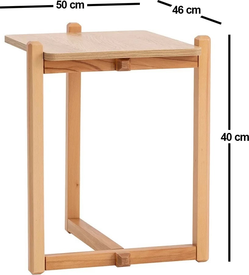 Tavolinë anësore Skye Decor, Maya, ngjyrë natyrale