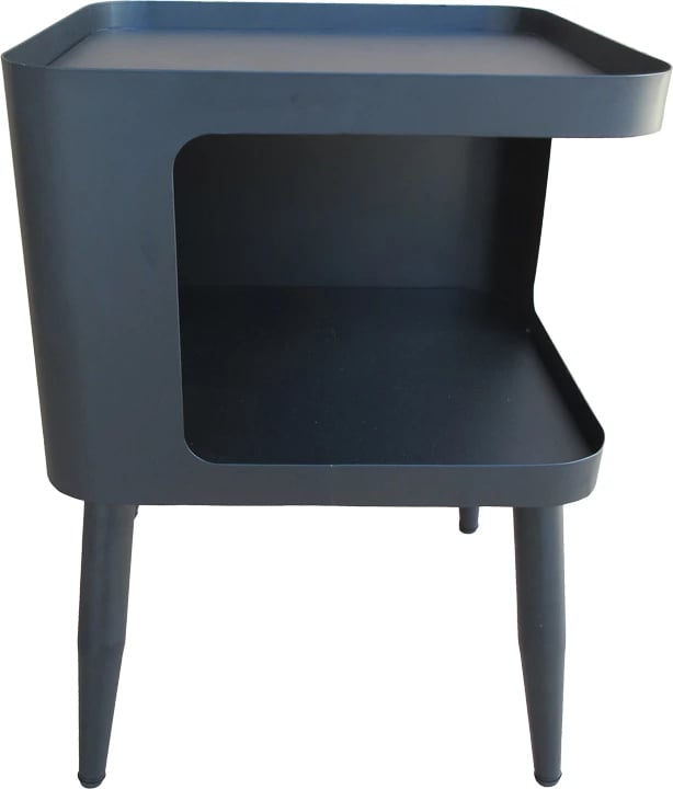 Tavolinë anësore Cubino, metal i zi, 35x35x50cm