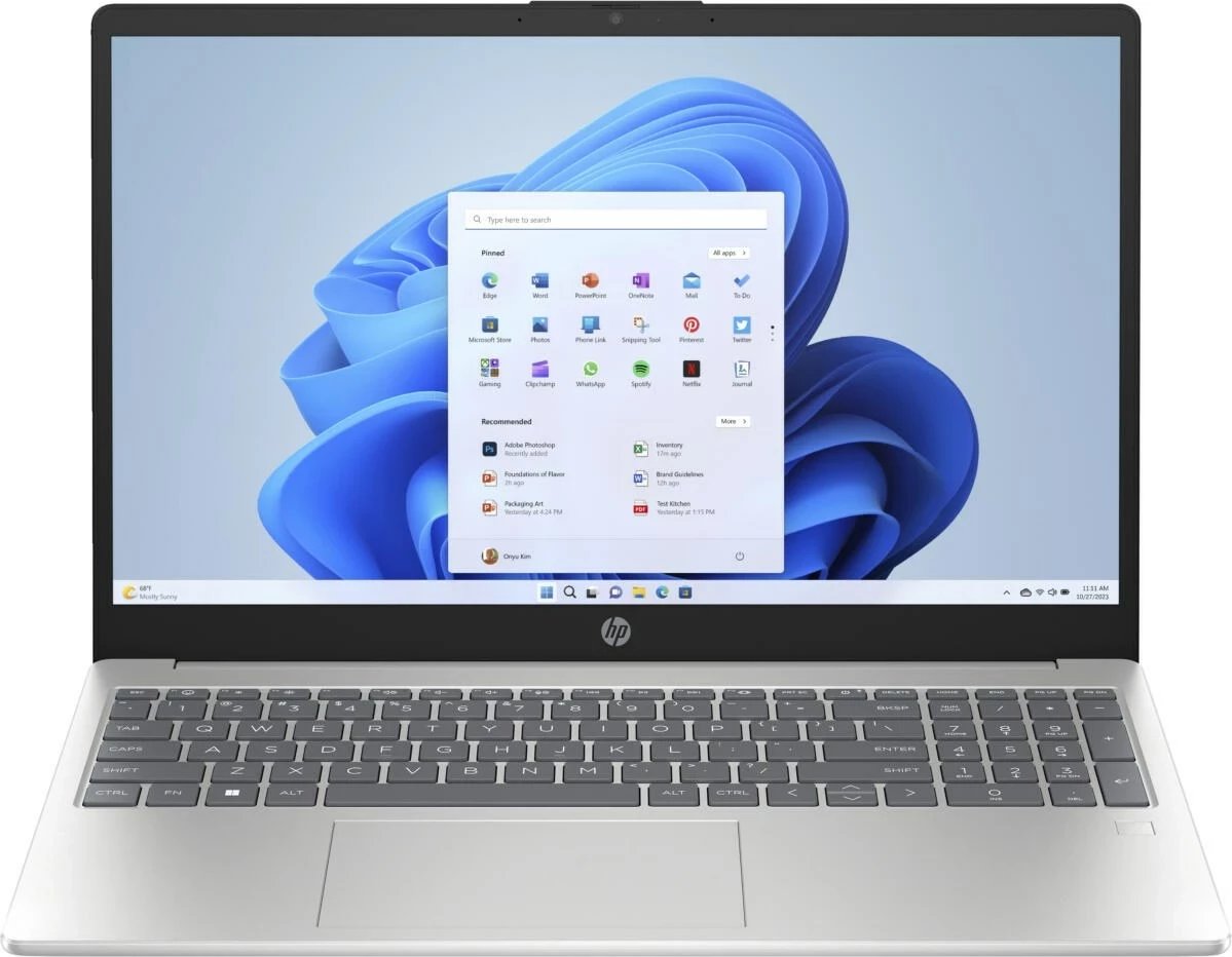 Laptop HP 15-FD0131WM, Intel Core i3-N305, 8 GB RAM, 512 GB SSD, 15.6" Full HD, Argjendtë